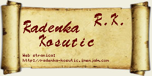 Radenka Košutić vizit kartica